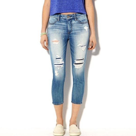 American Eagle Outfitters Denim - American Eagle Hi-Rise Jegging Crop Distressed 10